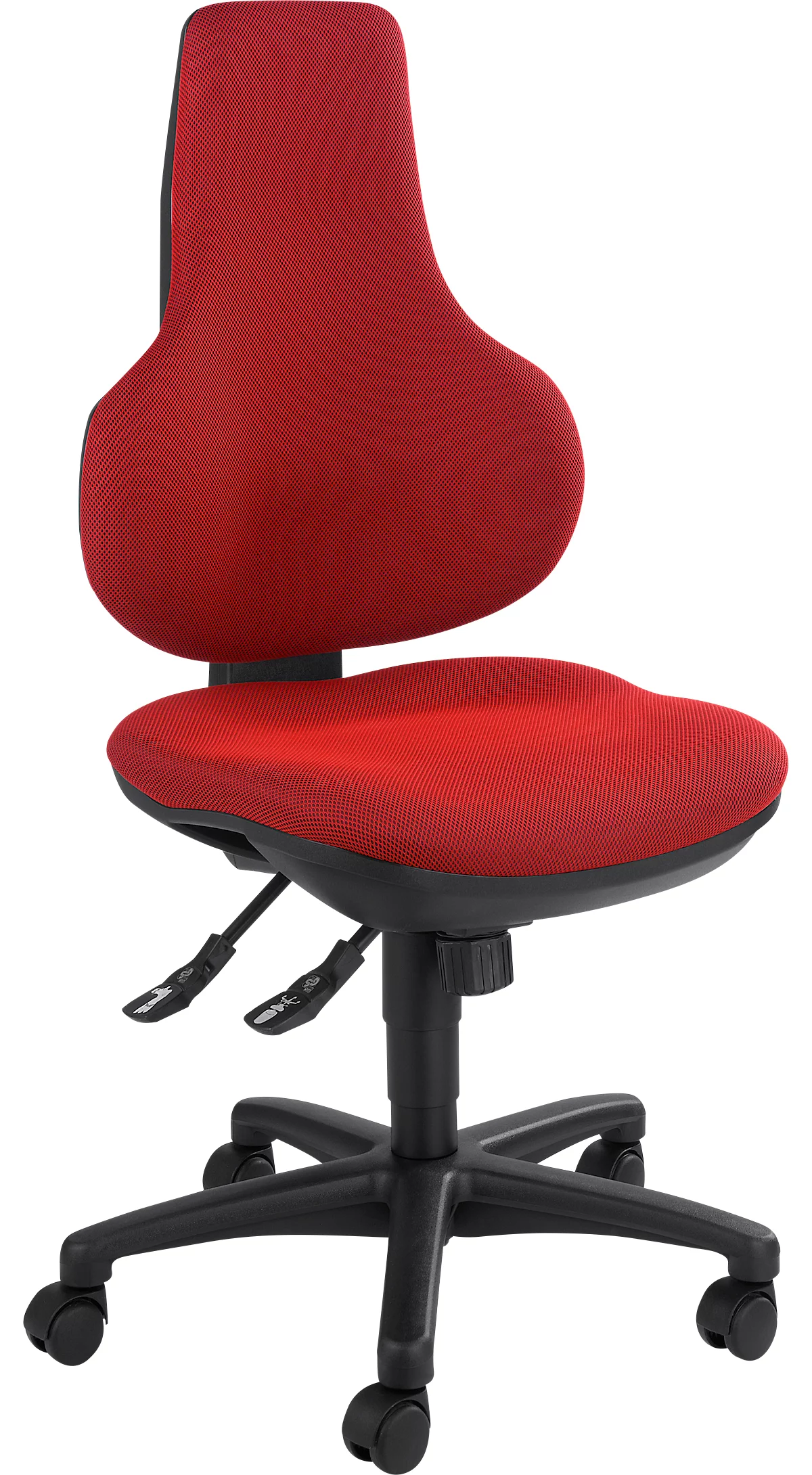 Silla de oficina Topstar ERGO POINT, mecanismo sincronizado, sin reposabrazos, asiento ergonómico especial, rojo