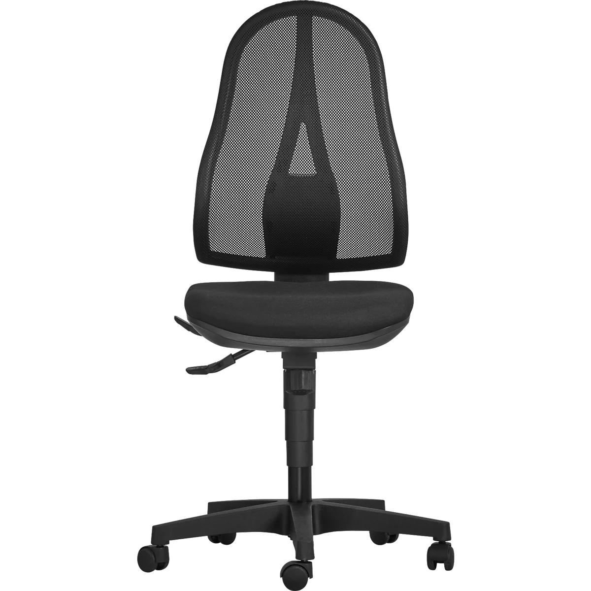 Silla de oficina Topstar OPEN POINT SY, mecanismo sincronizado, sin reposabrazos, asiento ergonómico, negro