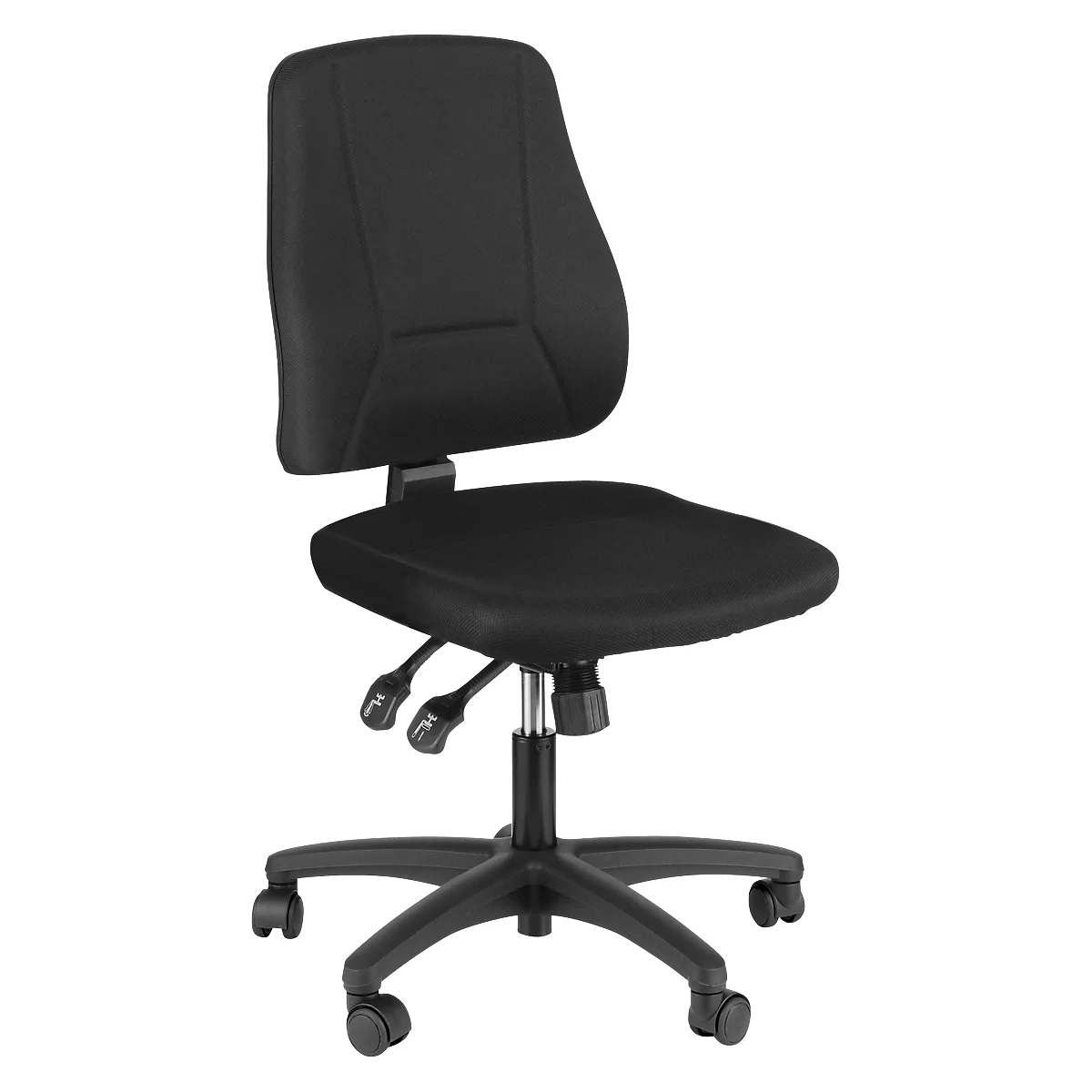 Silla de oficina YOUNICO PLUS 8 de Prosedia, mecanismo sincronizado, sin reposabrazos, respaldo medio alto, negro