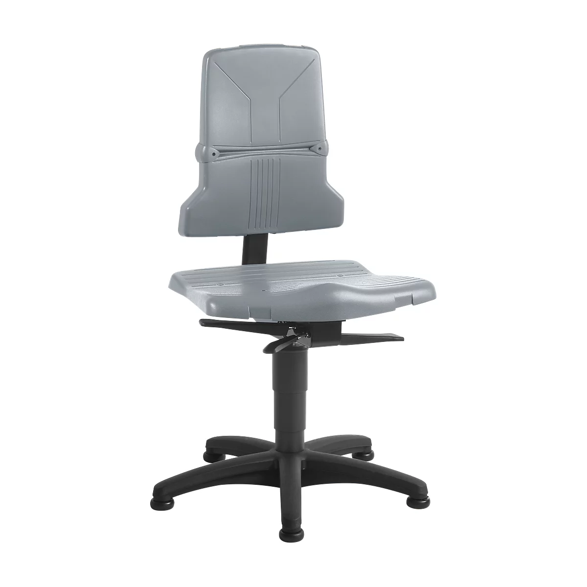 Silla de trabajo bimos SINTEC 2, contacto permanente con regulación de inclinación/profundidad del asiento, asiento ortopédico, sin reposabrazos, con deslizadores