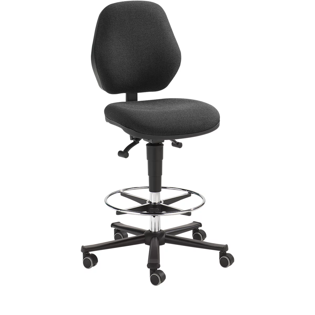 Silla de trabajo COUNTER Basic, ruedas con bloqueo por peso, antracita