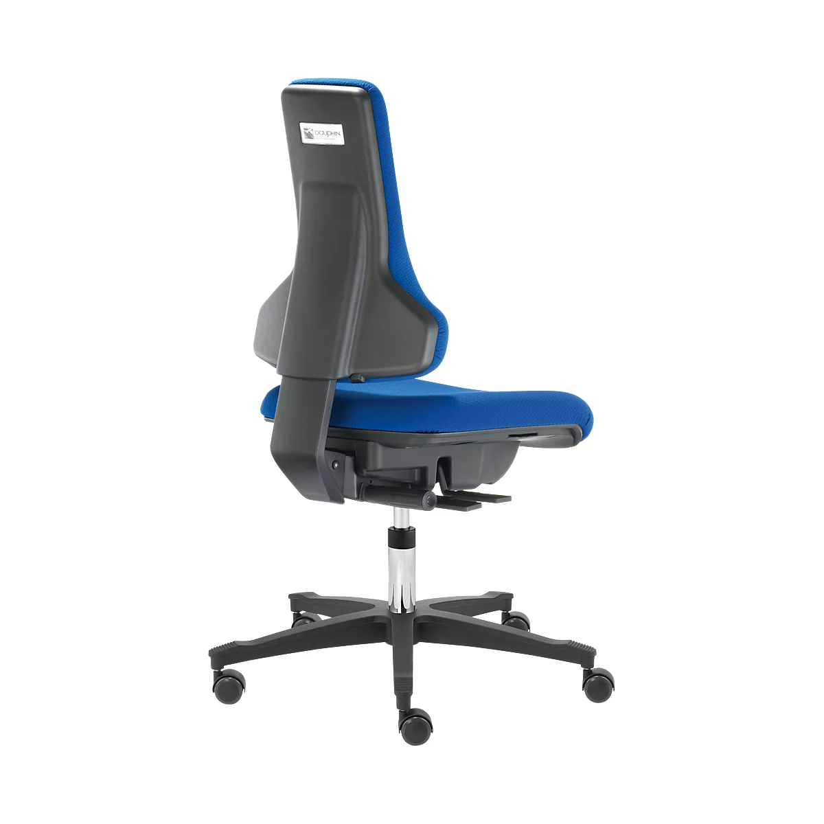 Silla de trabajo Tec profile IS 2011 AB, mecanismo sincr. con regul. autom. inclinación del asiento, sin reposabrazos, azul índigo