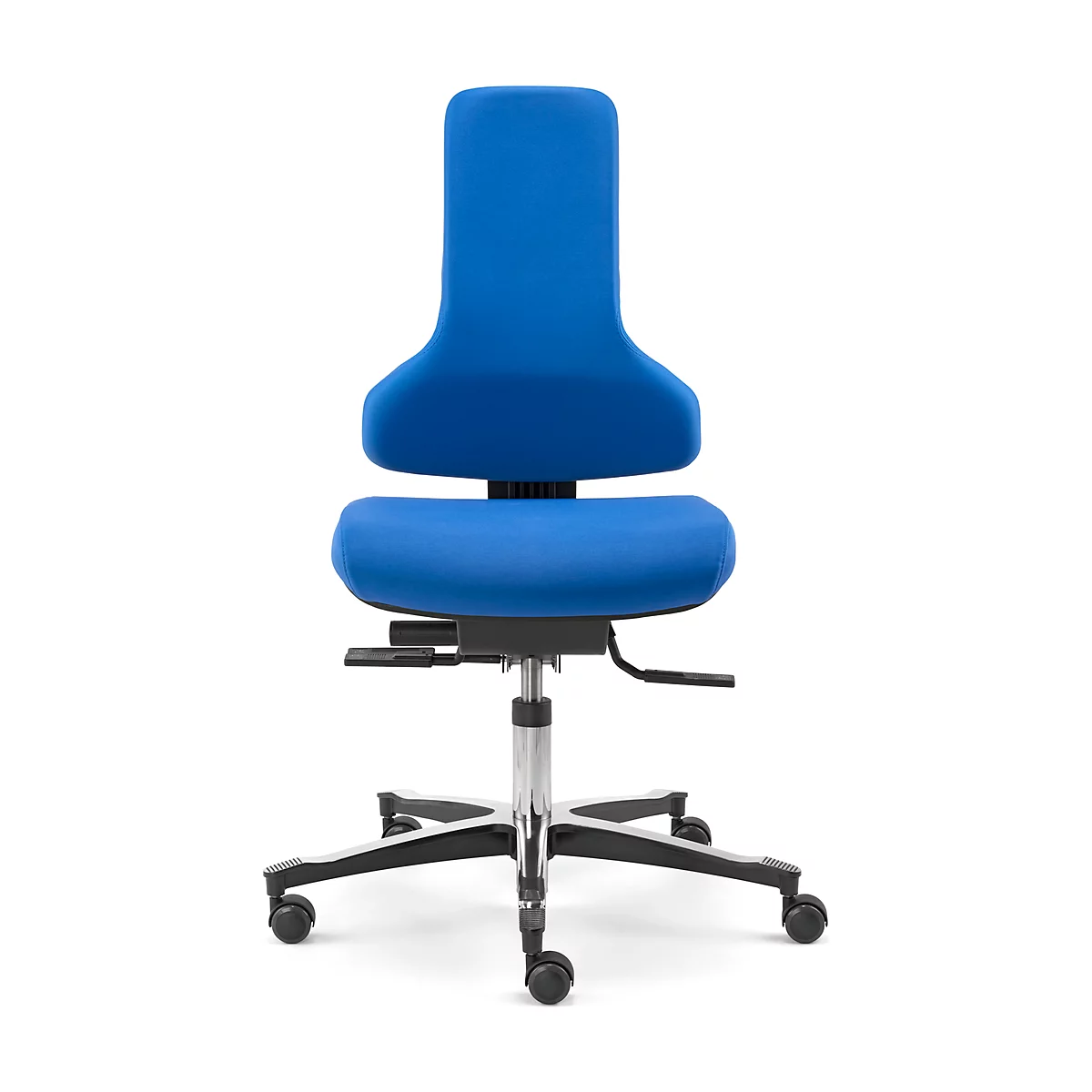 Silla de trabajo Tec profile IS 2011 AB, mecanismo sincr. con regul. autom. inclinación del asiento, sin reposabrazos, azul índigo