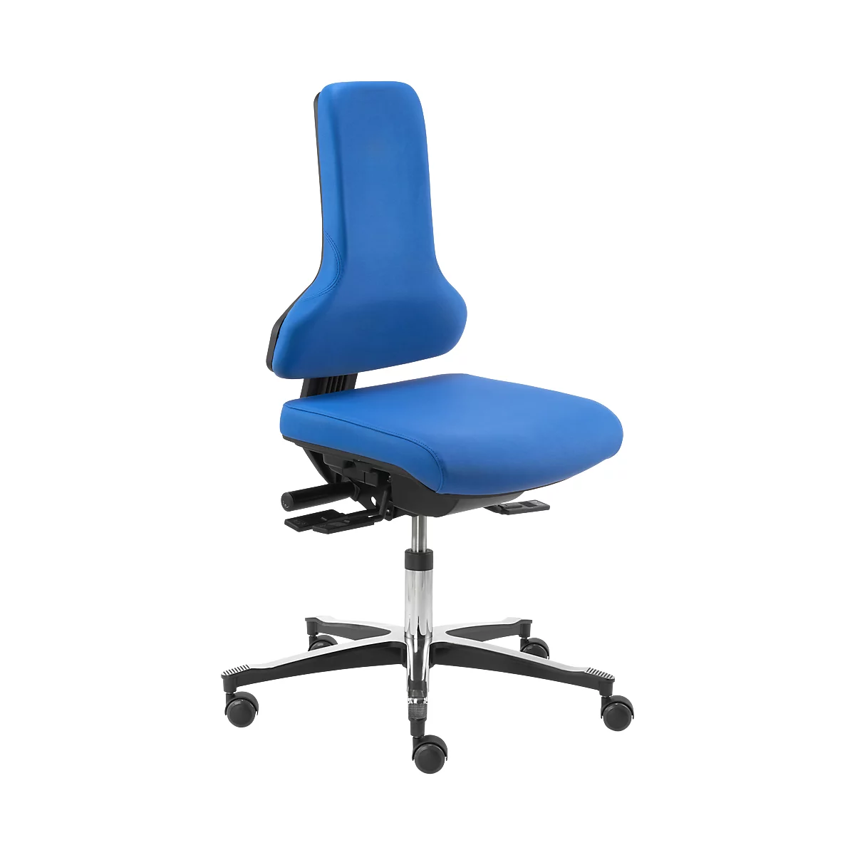 Silla de trabajo Tec profile IS 2011 AB, mecanismo sincr. con regul. autom. inclinación del asiento, sin reposabrazos, azul índigo