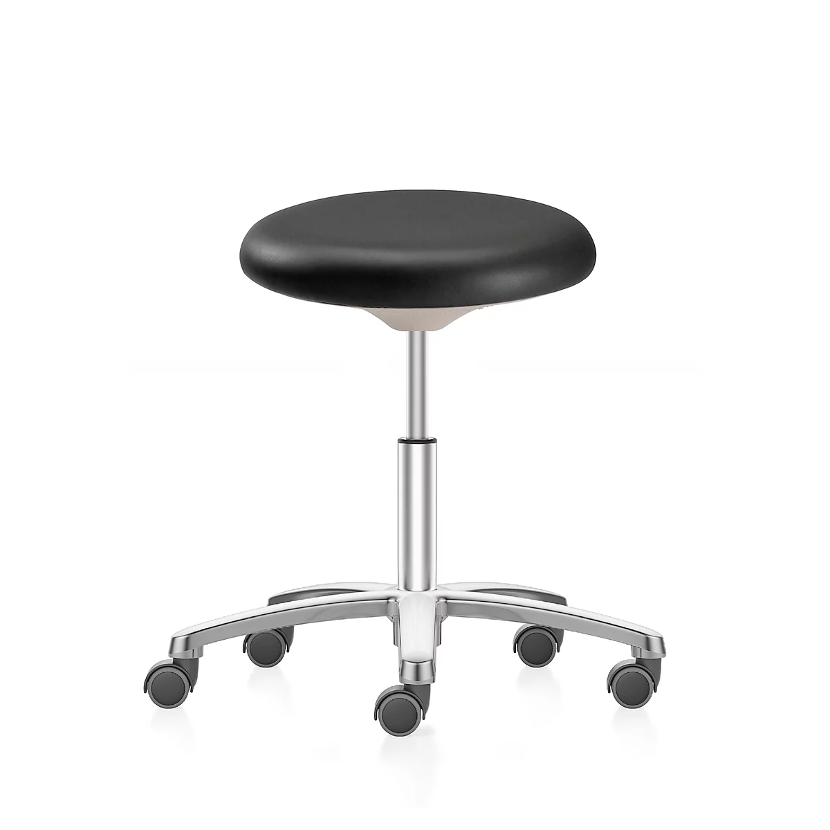 Silla giratoria de laboratorio ESD 9107E, espuma integral, negro