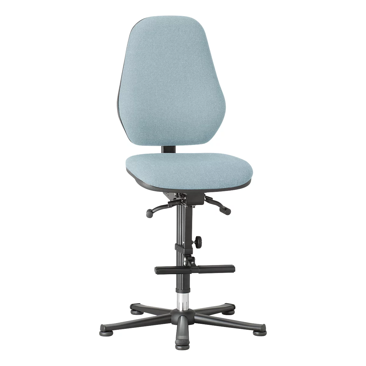 Silla giratoria de laboratorio LEANOS 9136, tapizado tela, Duotec gris