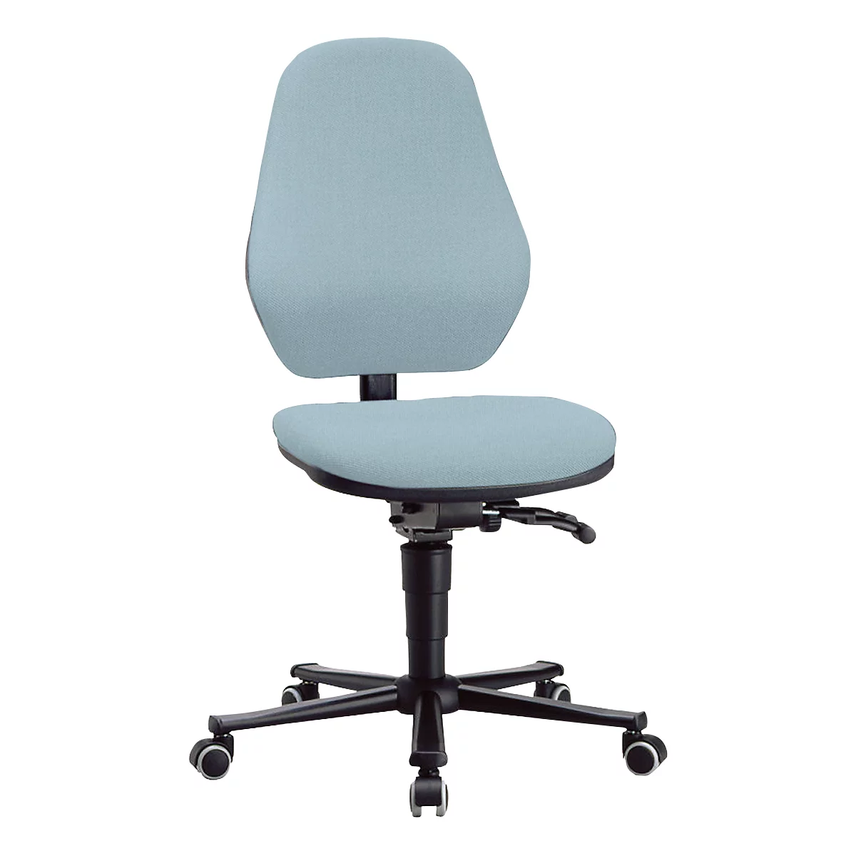 Silla giratoria de laboratorio LEANOS 9138, tapizado tela, Duotec gris