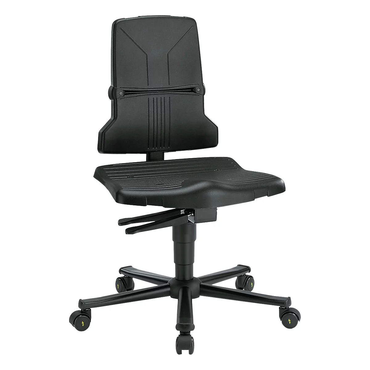 Silla giratoria de trabajo ESD Sintec, con ruedas (sin elemento acolchado)