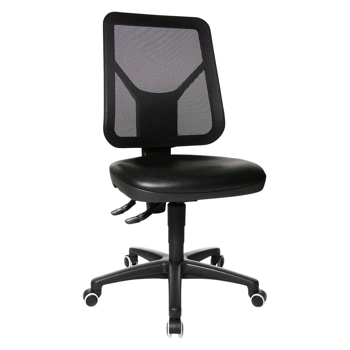 Silla giratoria de trabajo Topstar TEC 80 PK con ruedas, negro