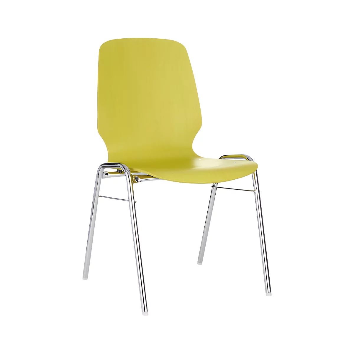 Silla moldeada 710, asiento moldeado redondeado, verde