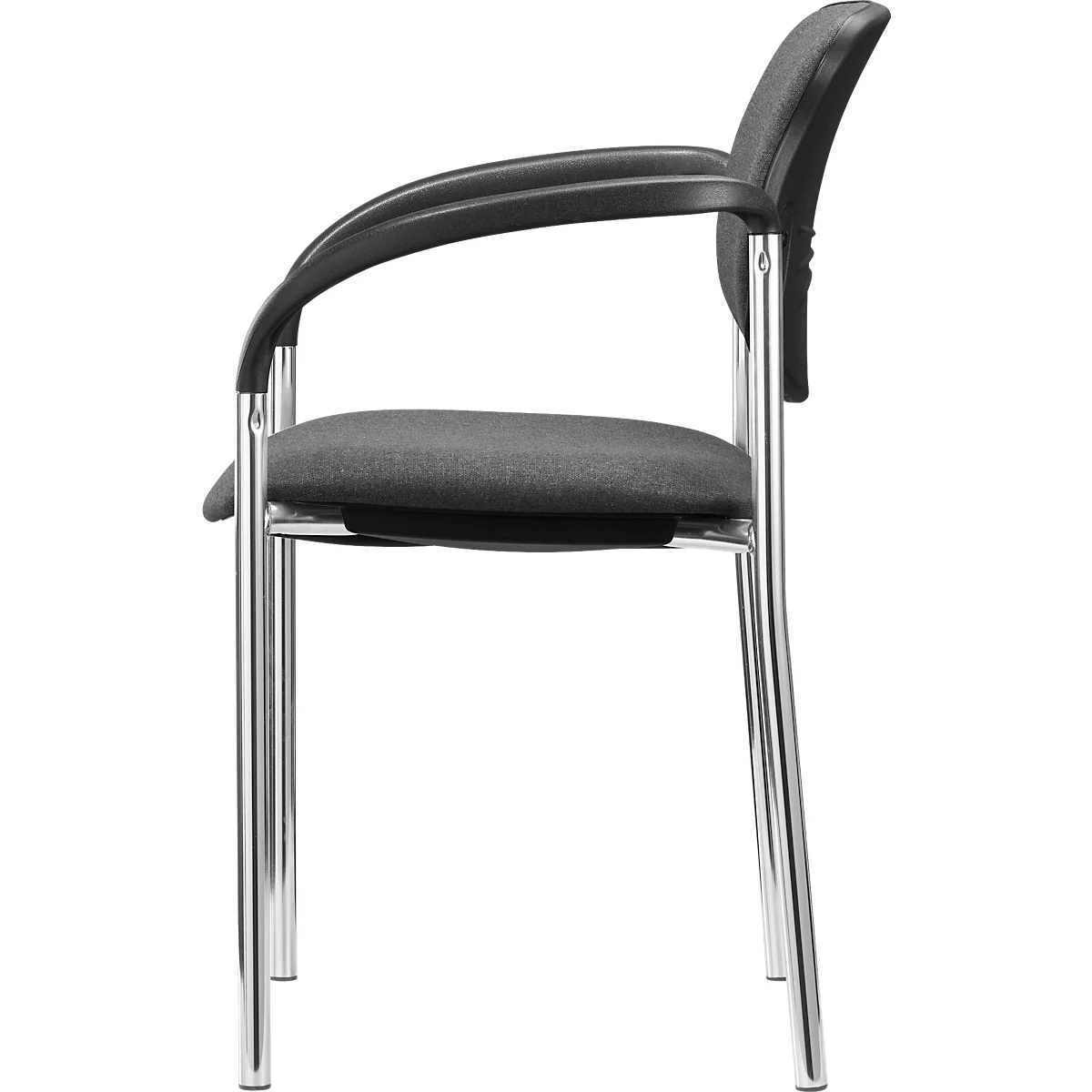 Silla para visitas Styl, antracita, cromado, apilable hasta 6 unidades