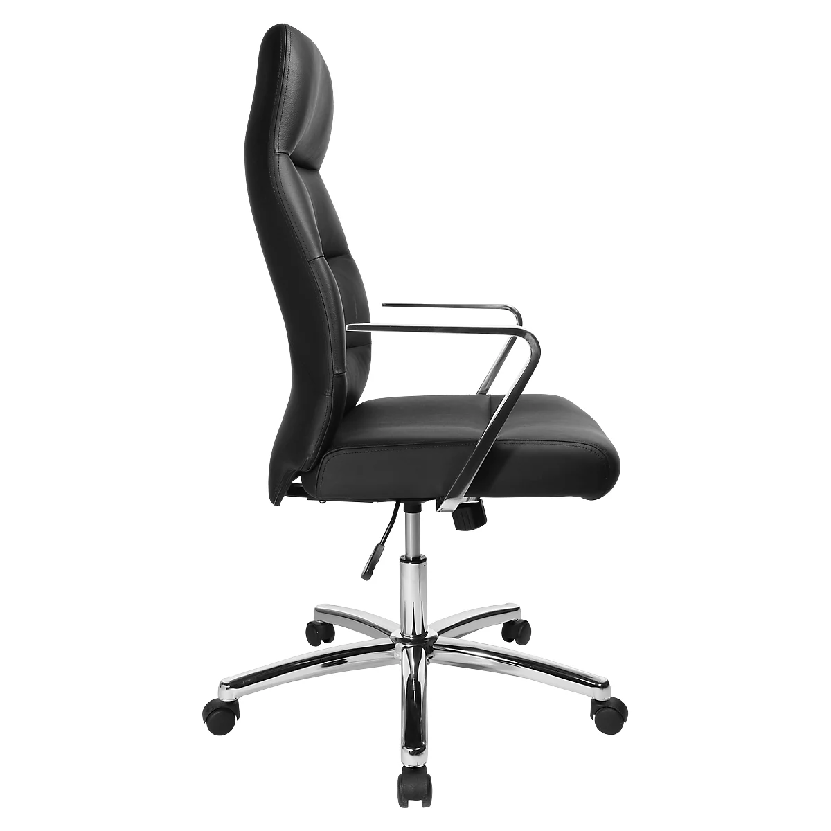 Sillón de dirección Topstar CHAIRMAN, con reposabrazos, cuero, negro