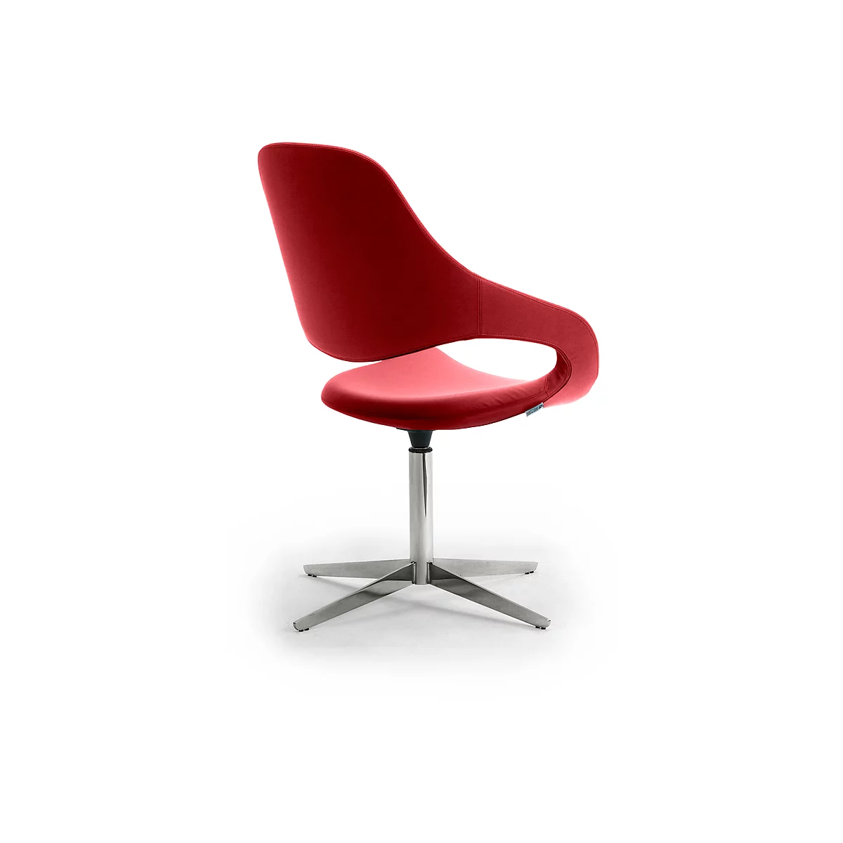 Sillón giratorio SAMBA, resiste hasta 200 kg de peso máximo, respaldo alto, rojo