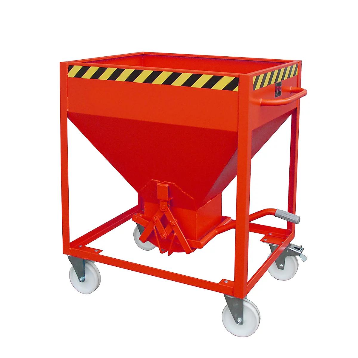 Silo tipo SR 375, ruedas, capacidad 375 l, rojo RAL 3000