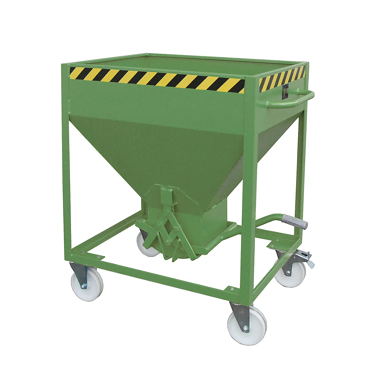 Silo tipo SR 375, ruedas, capacidad 375 l, verde RAL 6011