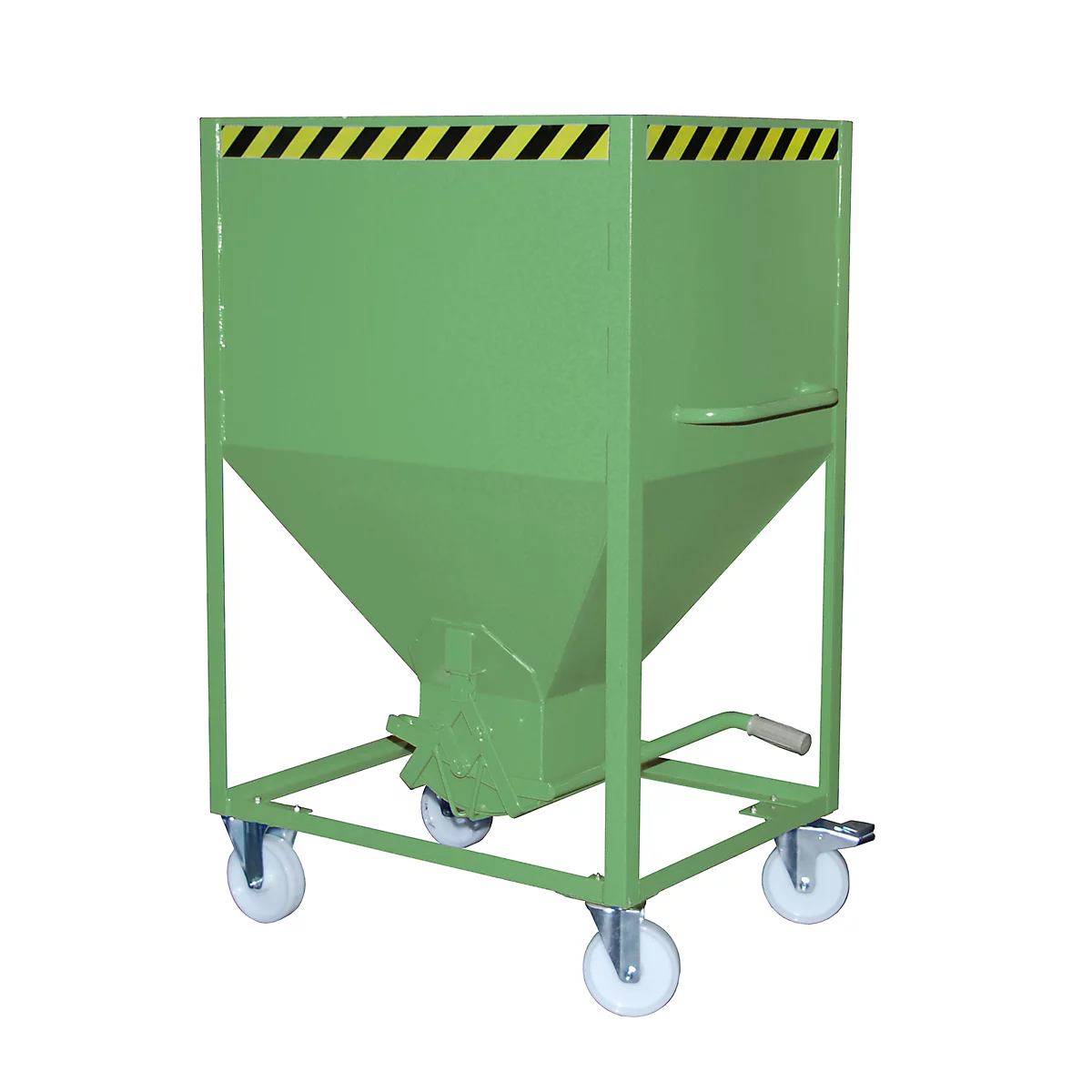 Silo tipo SR 600, ruedas, capacidad 600 l, verde RAL 6011