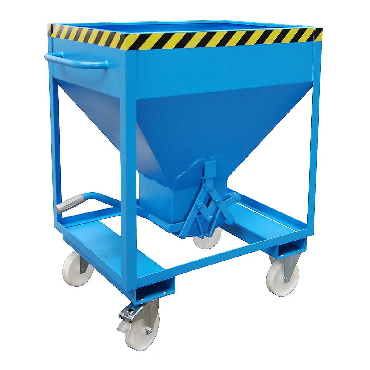Silo type SRE 375, fermeture ciseaux, volume 375 L, laqué, bleu RAL 5012