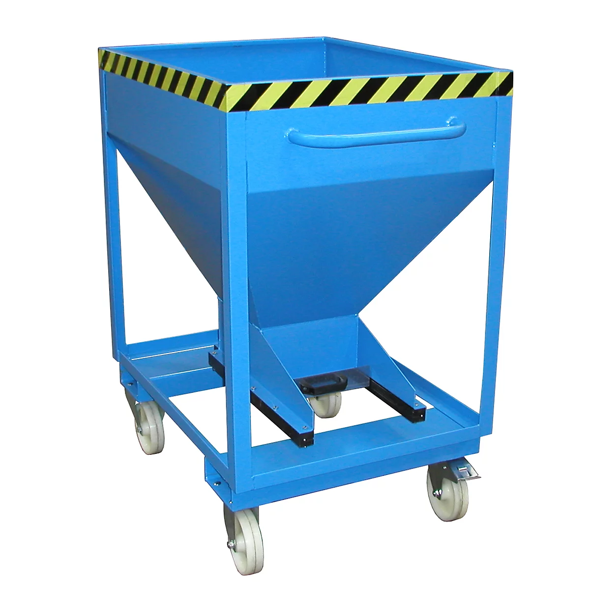 Silo type SRE-D 375, avec fourreaux et roues, laqué, bleu