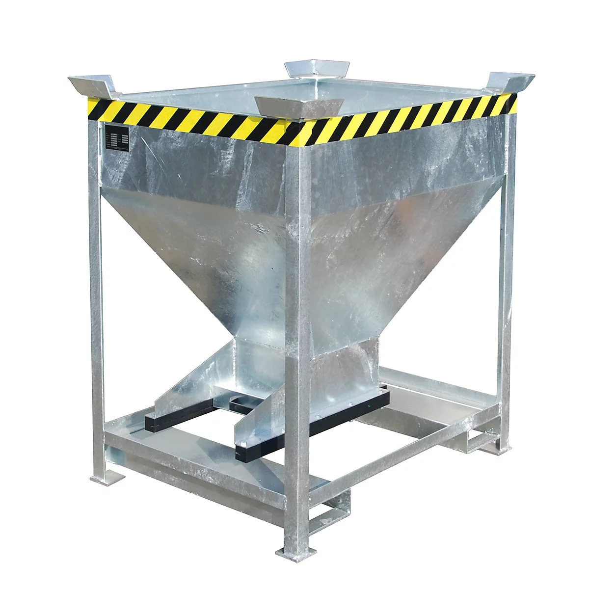 Silocontainer type SG-D 375, met insteekgaten voor hefwagen, gegalvaniseerd