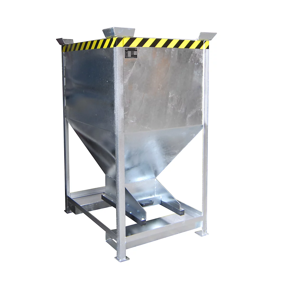 Silocontainer type SG-D 600, met insteekgaten voor hefwagen, gegalvaniseerd