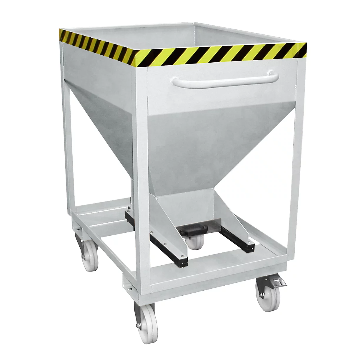 Silocontainer type SRE-D 375, insteekgaten voor hefwagen en wielen, gegalvaniseerd
