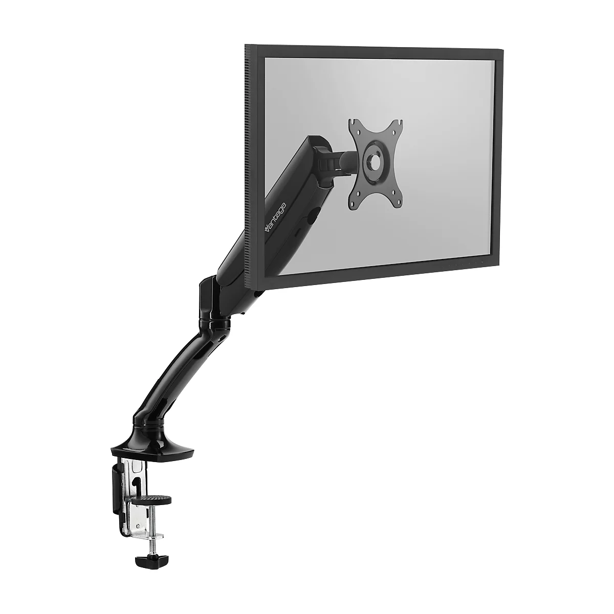 Single-Monitorarm Vantage Office, bis 27 Zoll, höhen-/tiefenverstellbar, Neigungsfunktion, VESA, schwarz