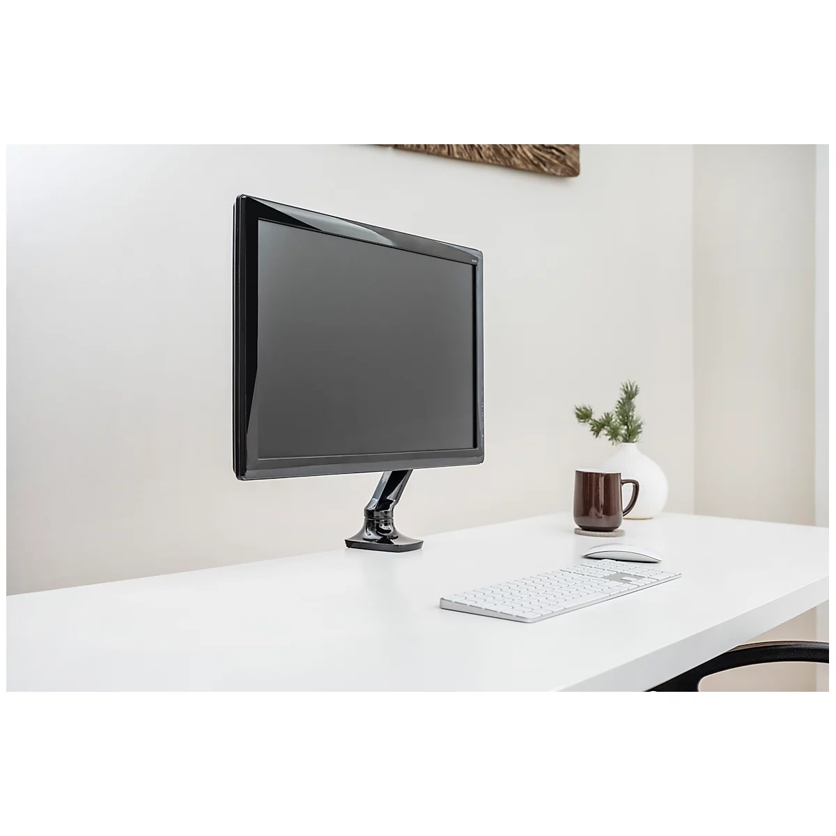 Single-Monitorarm Vantage Office, bis 27 Zoll, höhen-/tiefenverstellbar, Neigungsfunktion, VESA, schwarz