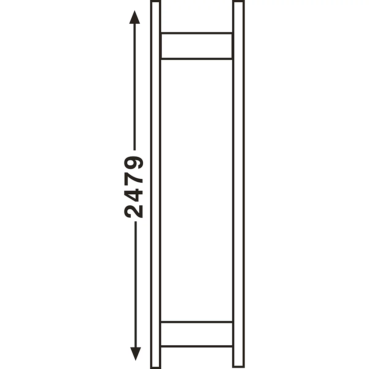 Sistema de estanterías R 3000, marco, Al 2490 x P 300 mm