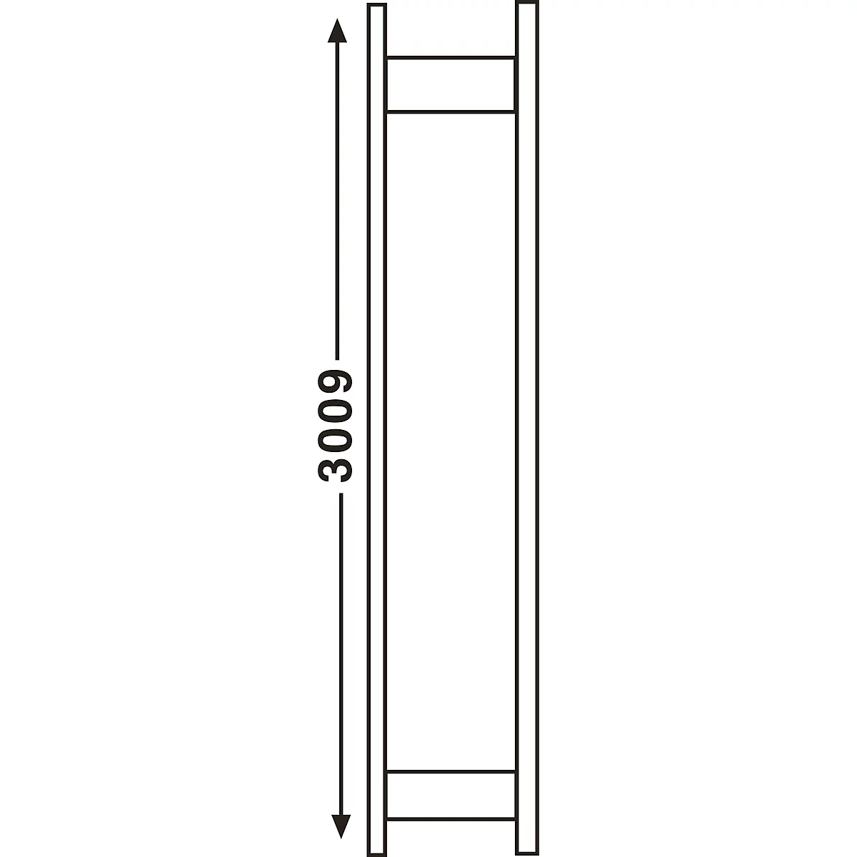 Sistema de estanterías R 3000, marco, Al 2967 x P 300 mm