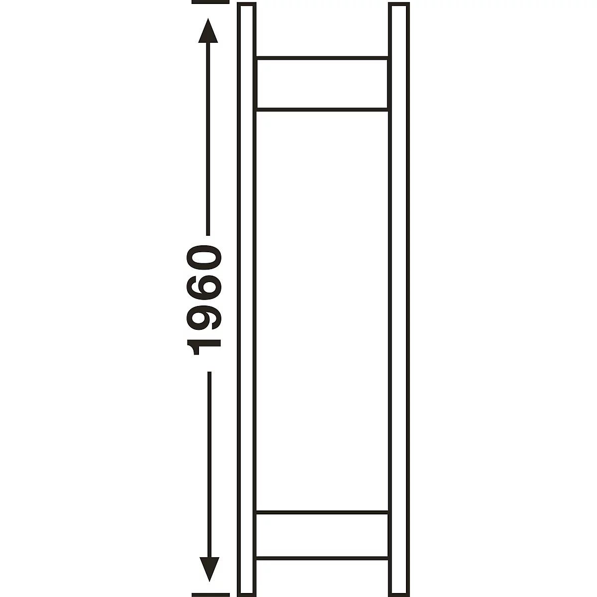 Sistema de estanterías R3000, Bastidor, Al 1960 x 400 mm