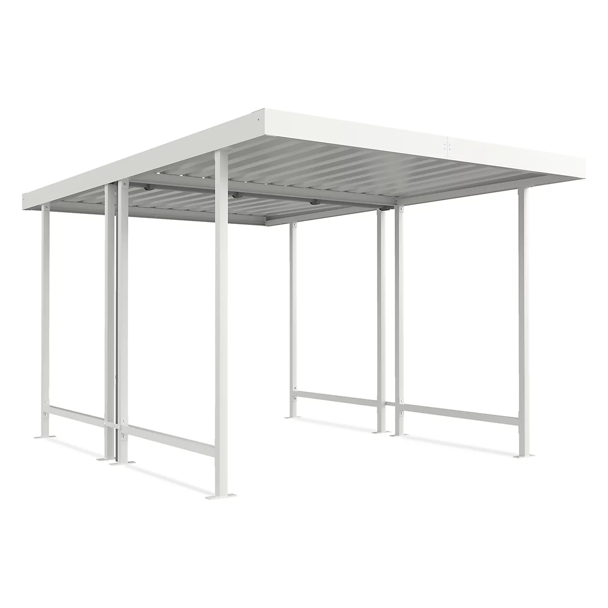 Sistema de refugio para exteriores modelo Leipzig, doble cara, unidad de base, W 2870 mm, gris blanco