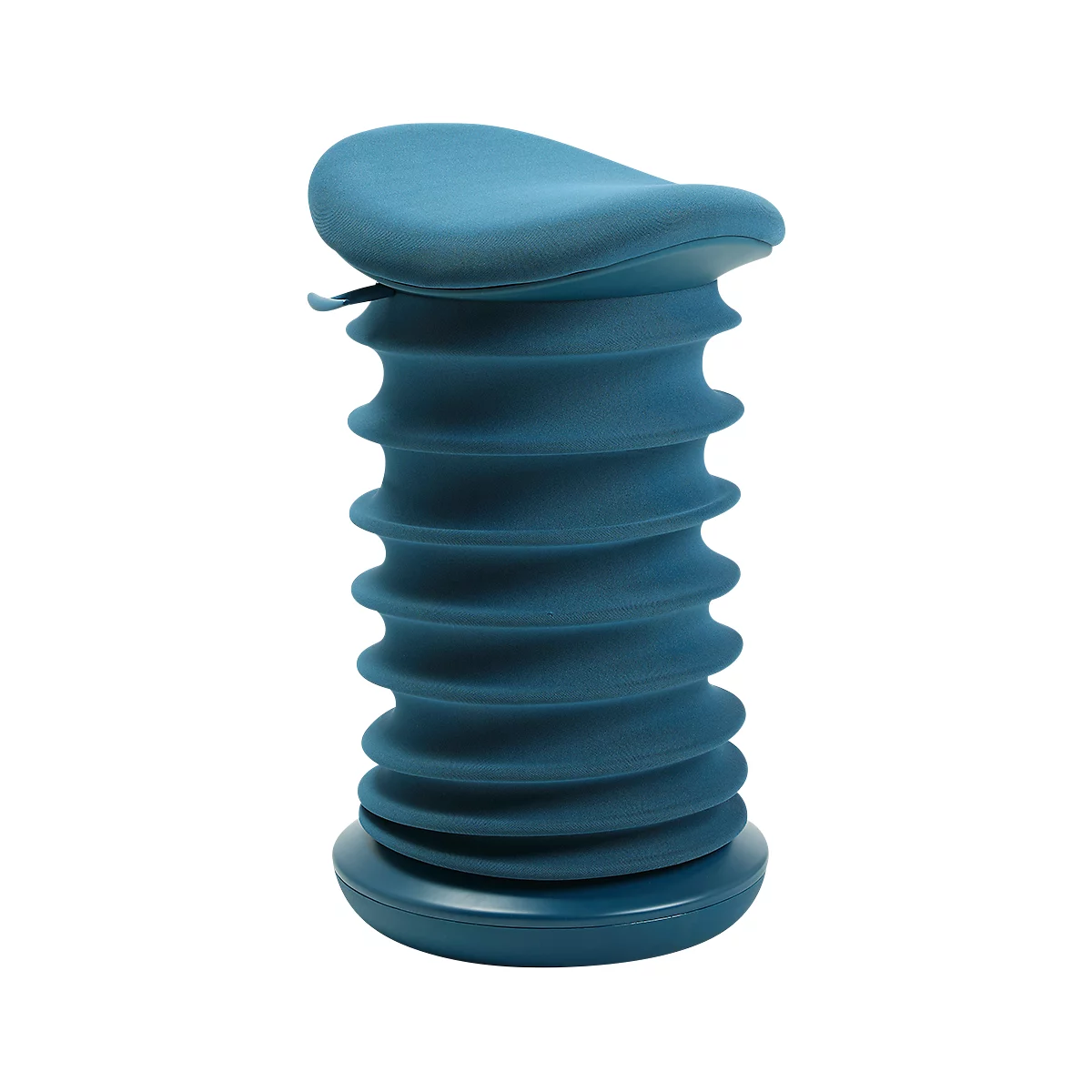 Sitness 4D kruk - ergonomisch - in hoogte verstelbaar - B 375 x D 360 x H 530-640 mm - stoffen bekleding - blauw