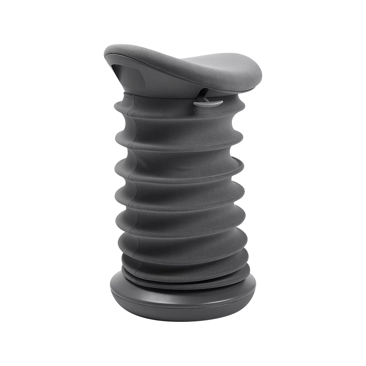 Sitness 4D kruk - ergonomisch - in hoogte verstelbaar - B 375 x D 360 x H 530-640 mm - stoffen bekleding - grijs