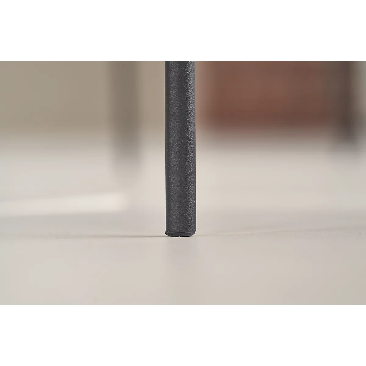 Sitzbank meet® by Paperflow GAIA, oval L, Stoffbezug elfenbeinfarben, 4-Fußgestell mattschwarz, B 1180 x T 420 x H 455 mm