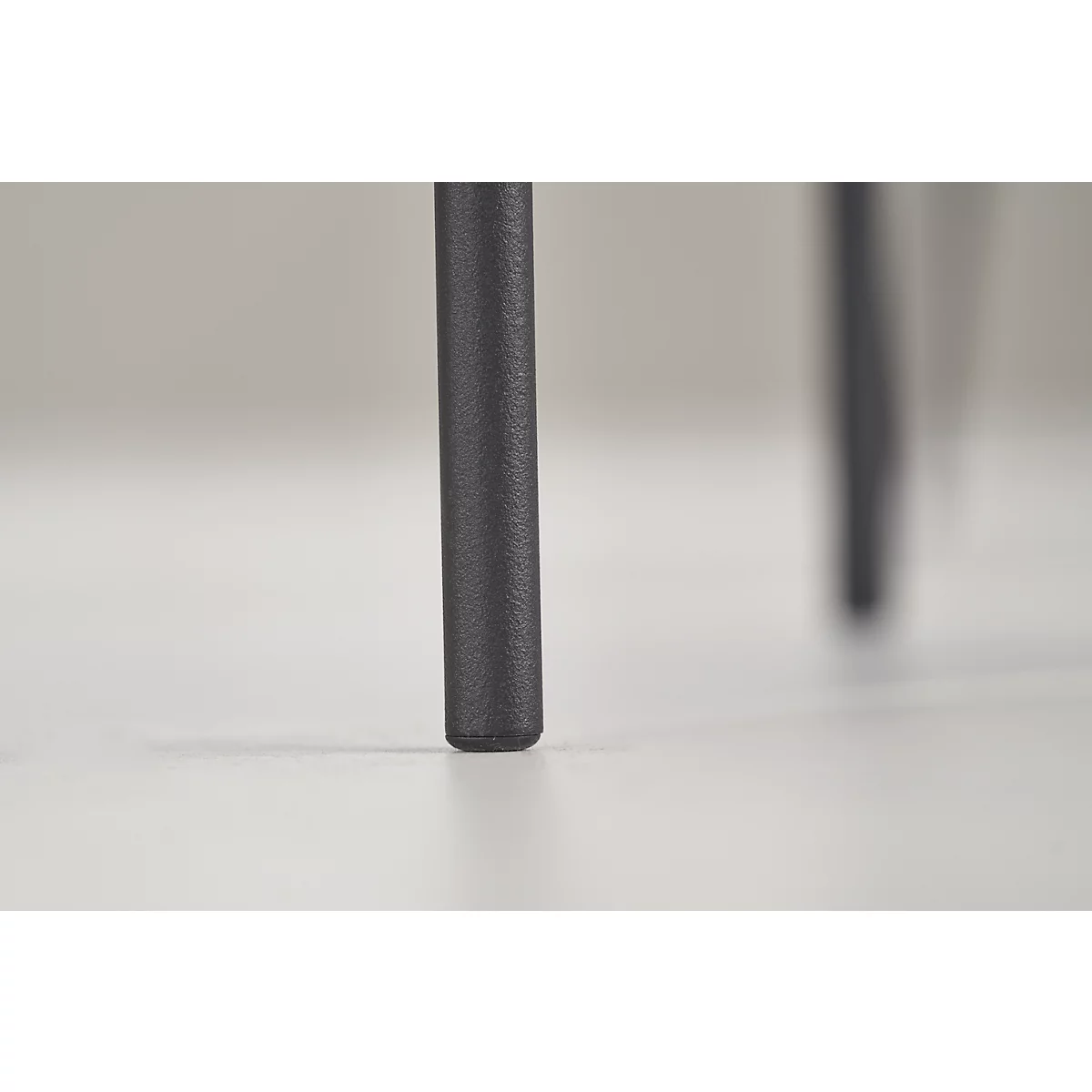 Sitzbank meet® by Paperflow GAIA, oval S, Stoffbezug braun, 4-Fußgestell mattschwarz, B 490 x T 380 x H 455 mm