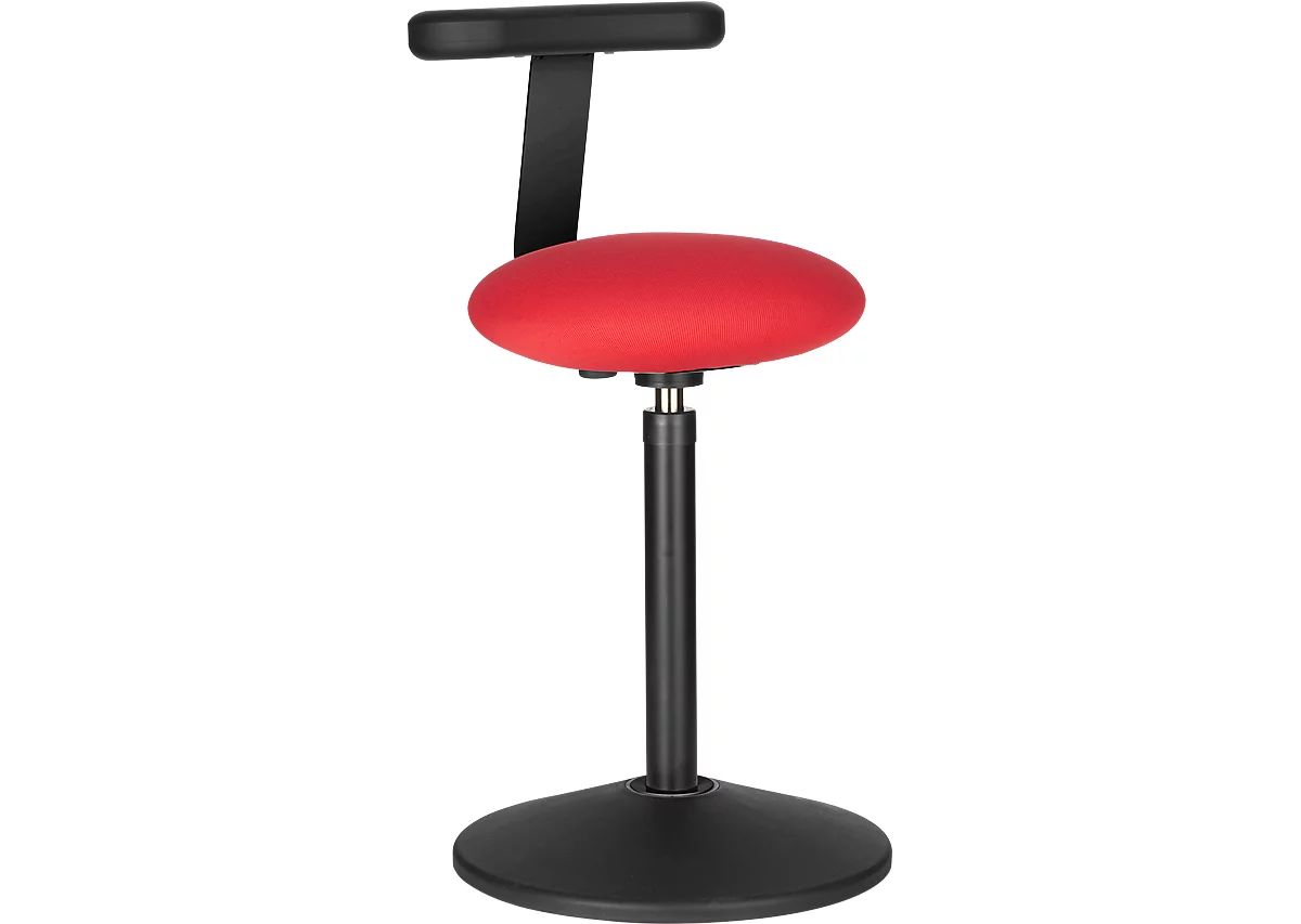 Sitzhocker ROVO SOLO mit Monopad, 3D-Gestrick, schwarz/rot