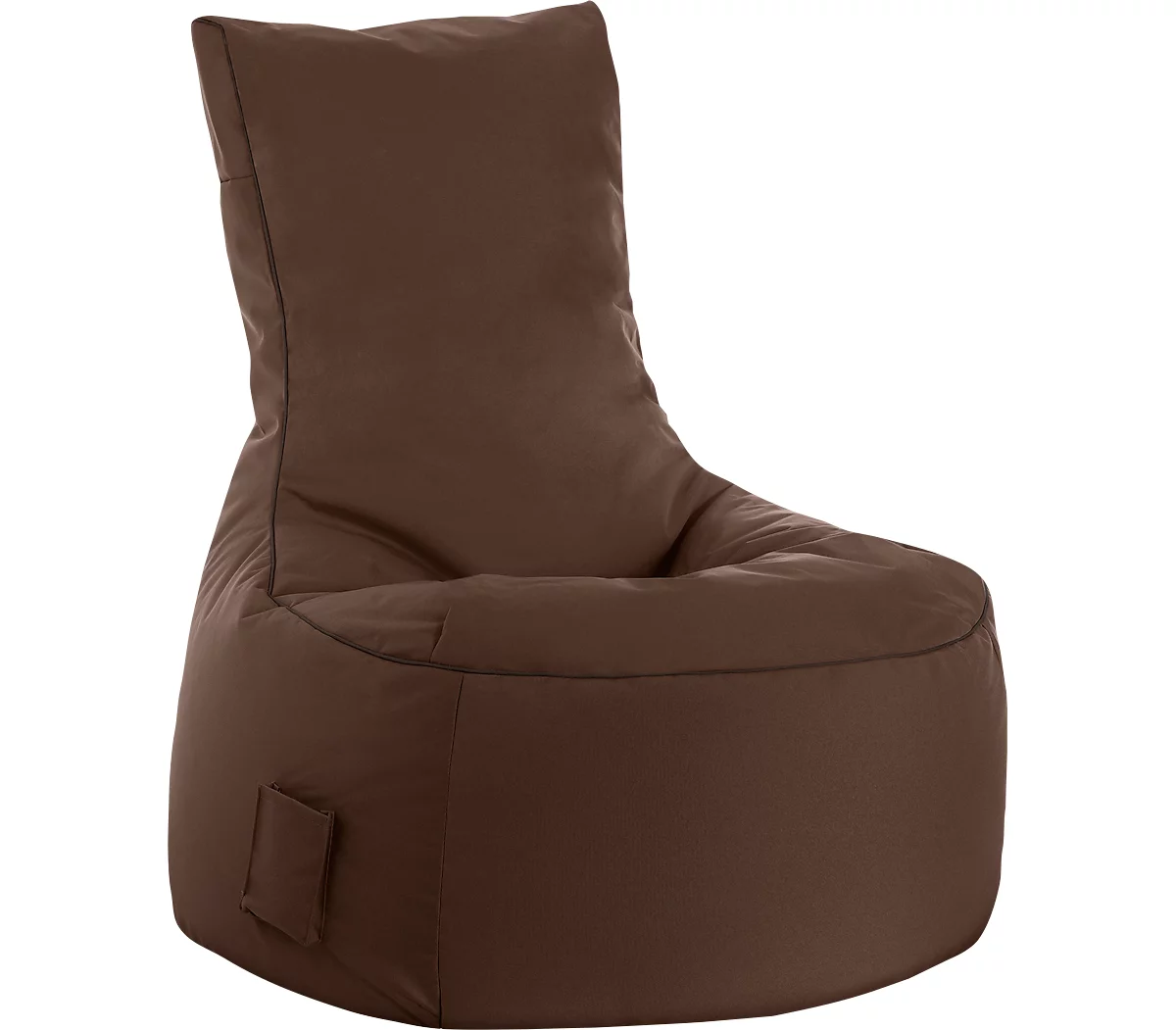 Sitzsack swing scuba®, 100% Polyester, abwaschbar, B 650 x T 900 x H 950 mm, braun