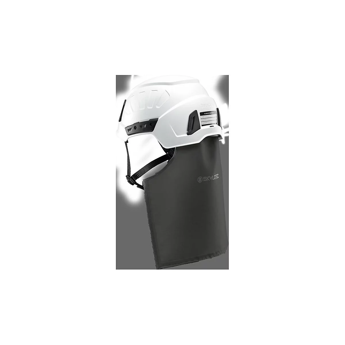 SKYLOTEC nekbescherming NECKX, universele maat, zwarte canvas stof, UV-bescherming, verkoelend, geschikt voor INCEPTOR GRX