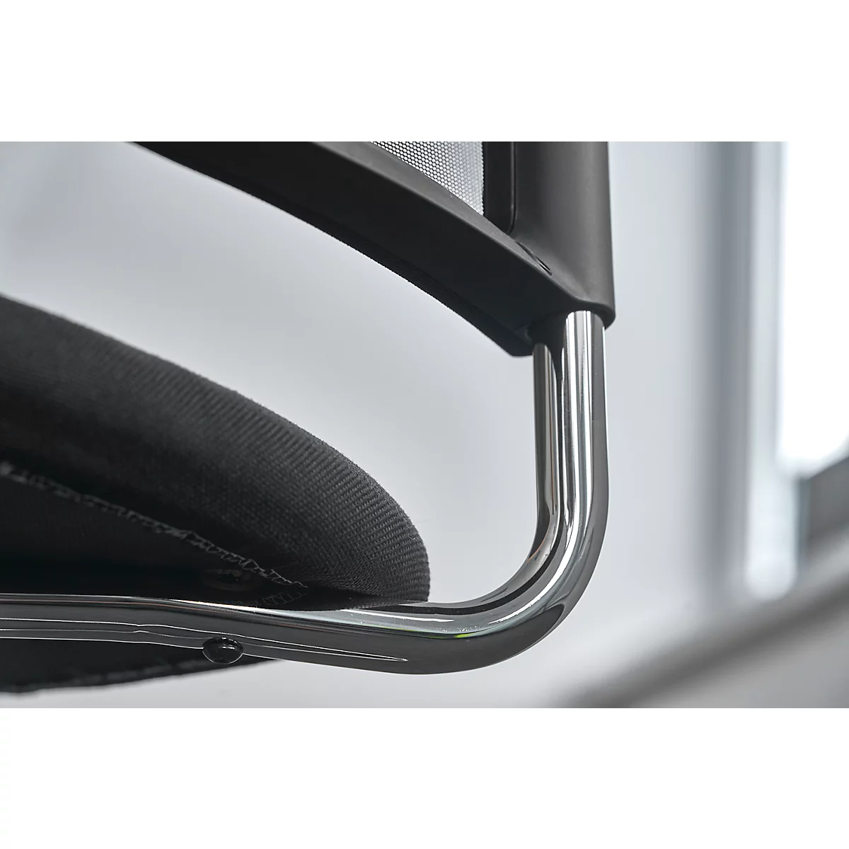 Sledestoel SEAT POINT, gaas, zonder armleuningen, stapelbaar, set van 2, rood