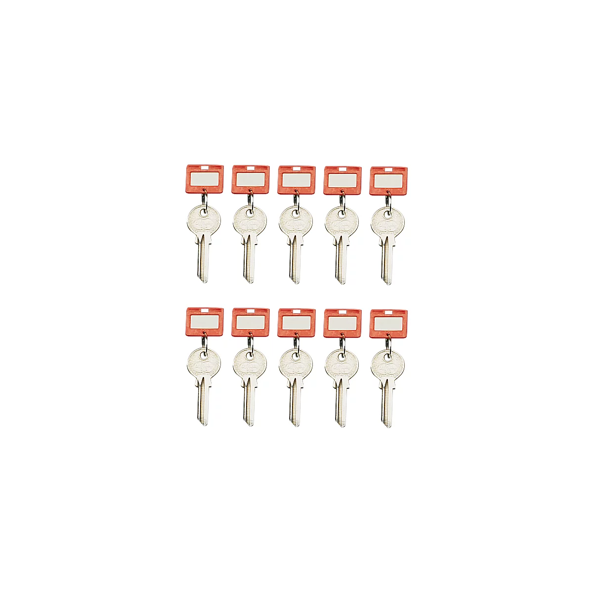 Sleutelhanger, 10 stuks, rood