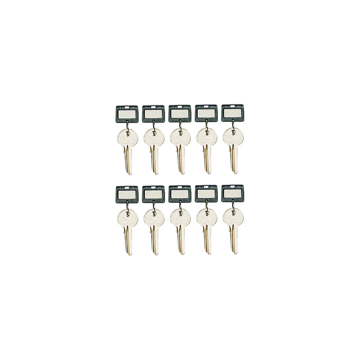 Sleutelhanger, 10 stuks, zwart