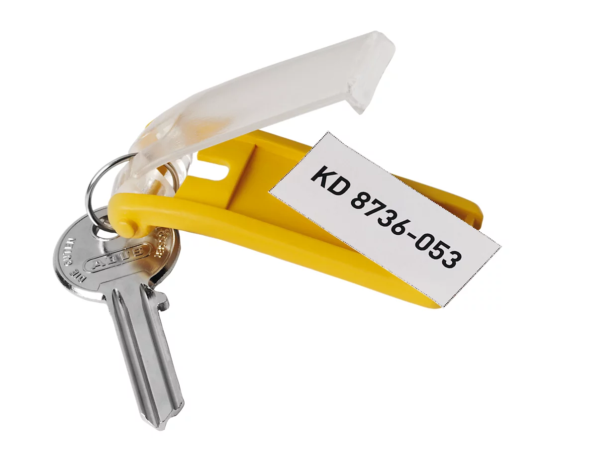 Sleutelhanger Key Clip, geel, 6 st.