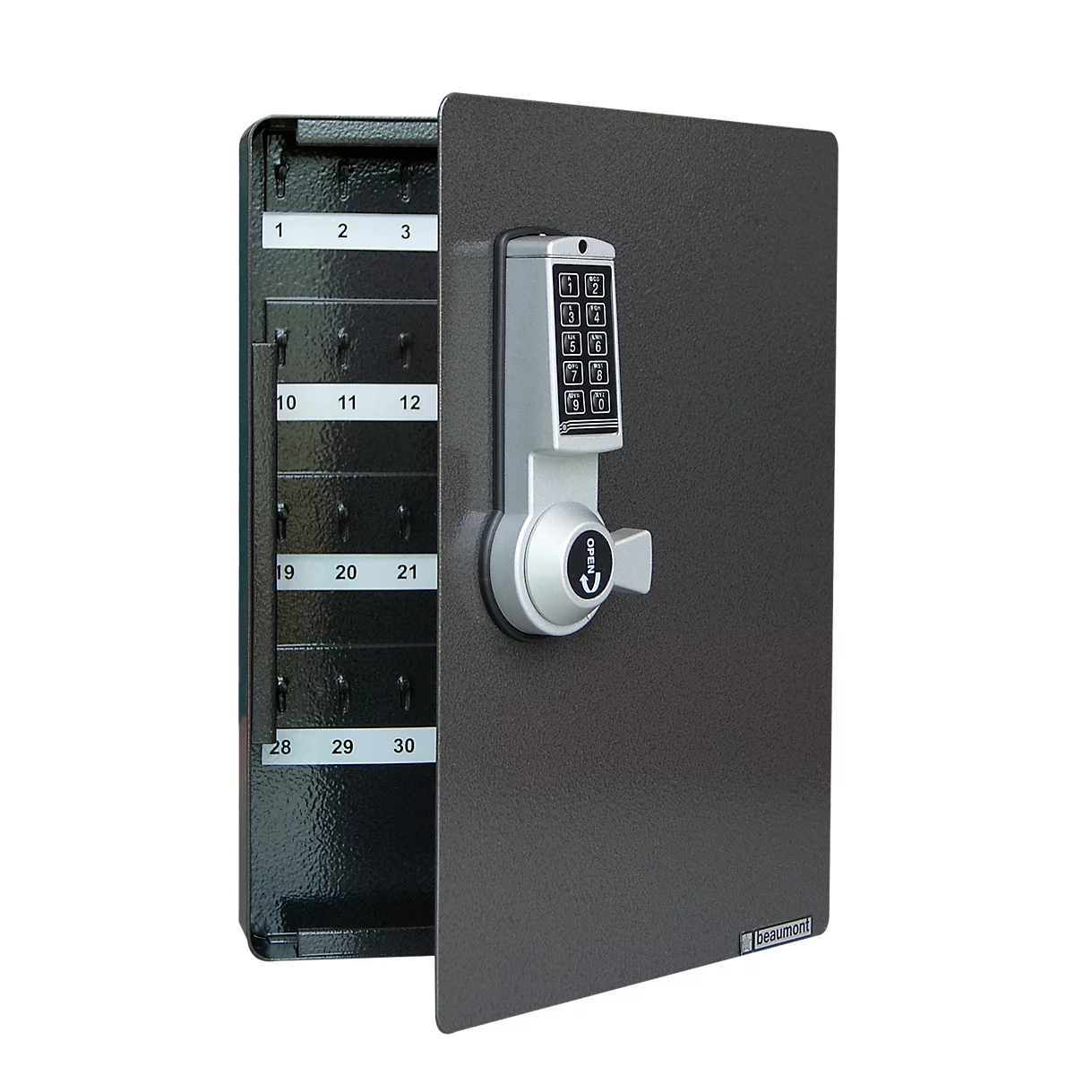 Sleutelkast, elektronisch slot, 46 haken, antraciet