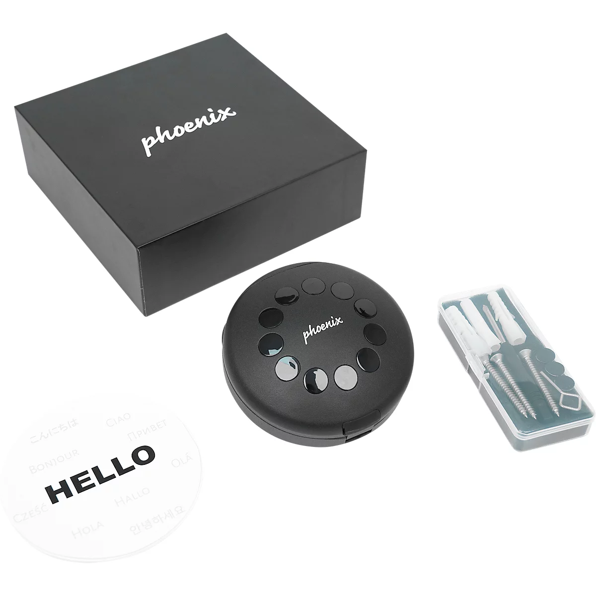 Sleutelkluis Phoenix Palm KS0211E, gemotoriseerd sleutelslot, bediening via app, Bluetooth, water- en stofdicht IP65, zwart