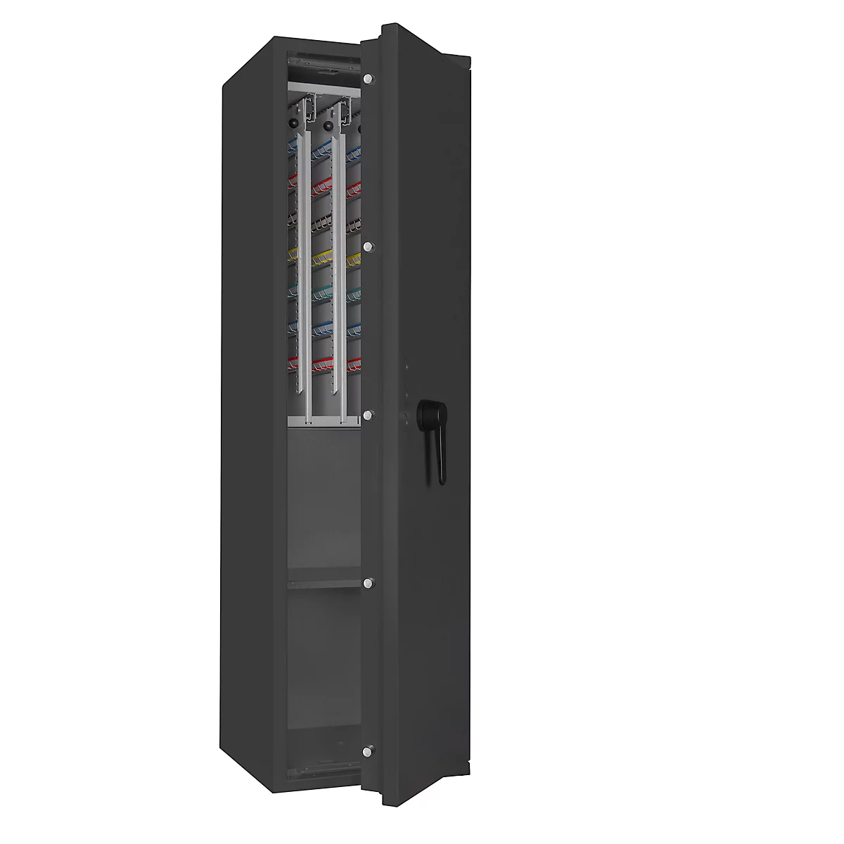 Sleutelkluis STC 1-448 Combi, klasse I volgens EN 1143-1, 448 haken, 3 ordners, 1 legbord, dubbelbaard slot, grafietgrijs RAL 7024