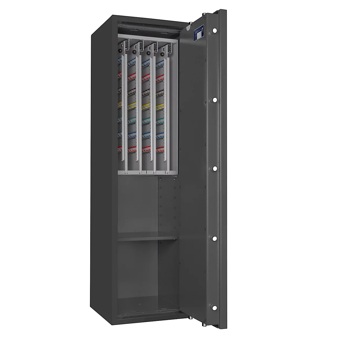 Sleutelkluis STC 1-448 Combi, klasse I volgens EN 1143-1, 448 haken, 3 ordners, 1 legbord, dubbelbaard slot, grafietgrijs RAL 7024