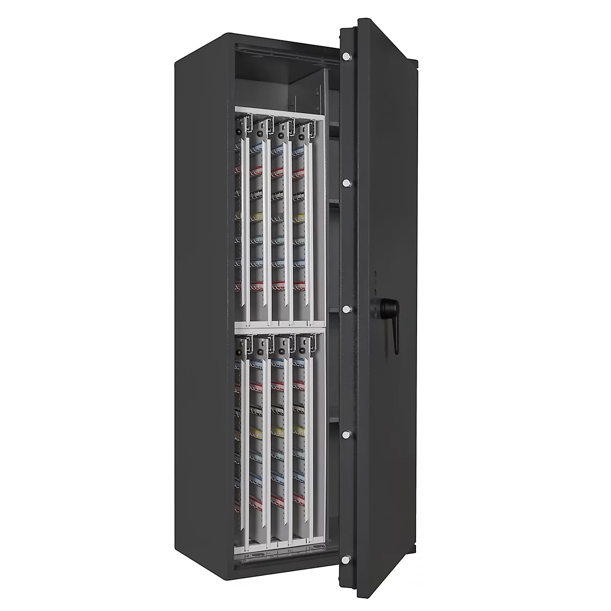 Sleutelkluis STC 3-896 Combi, klasse I volgens EN 1143-1, 896 haken, 12 ordners, 4 legborden, dubbelbaard slot, grafietgrijs RAL 7024