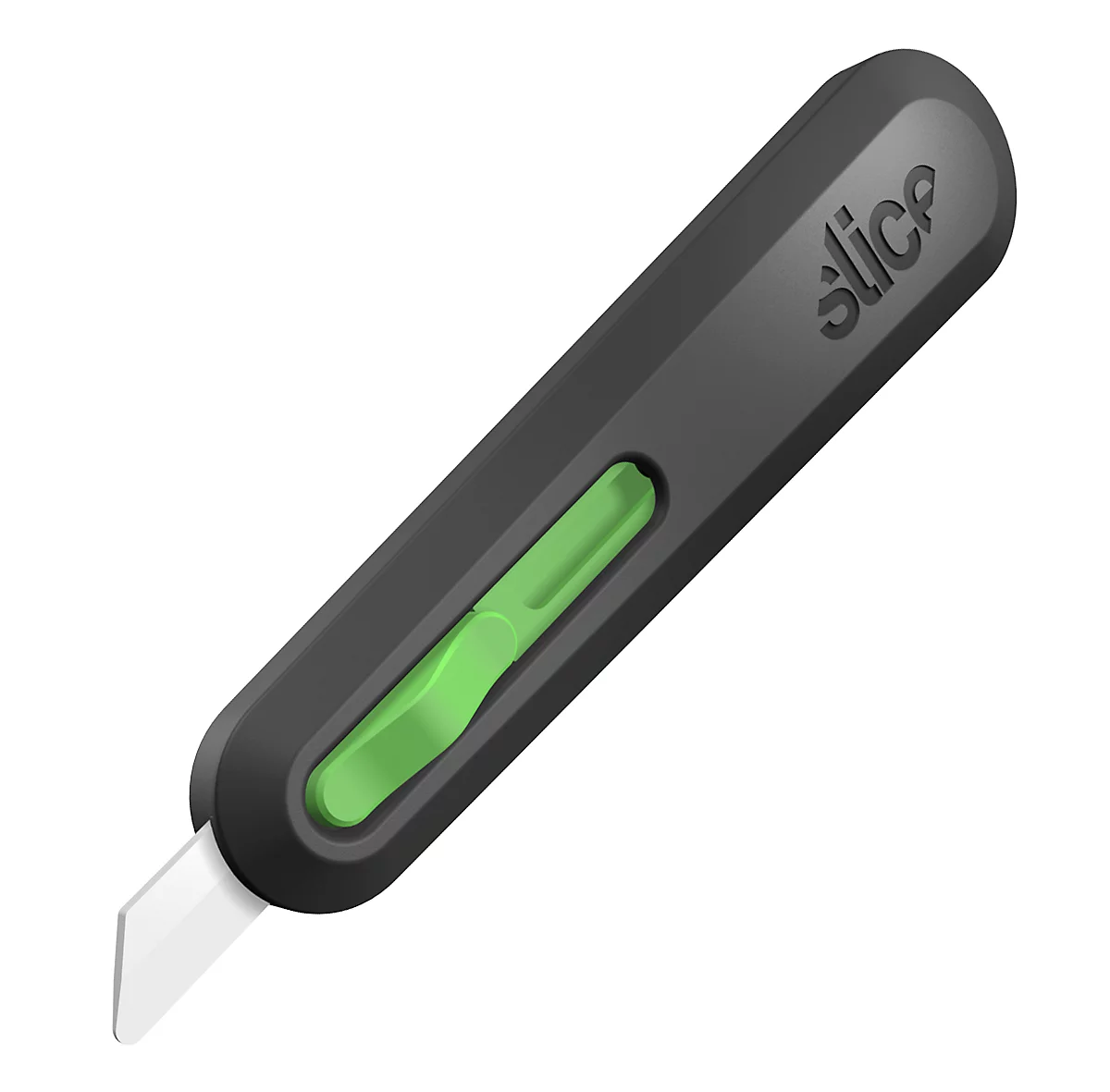 Slice cutter, met automatische intrekking van het mes, voor links- en rechtshandigen
