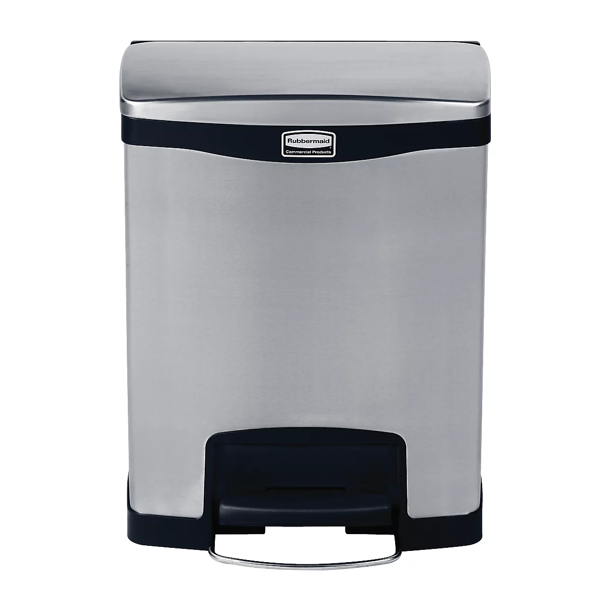 Slim Jim Step-ON Tretabfallbehälter, aus Edelstahl, 30 Liter, schwarz