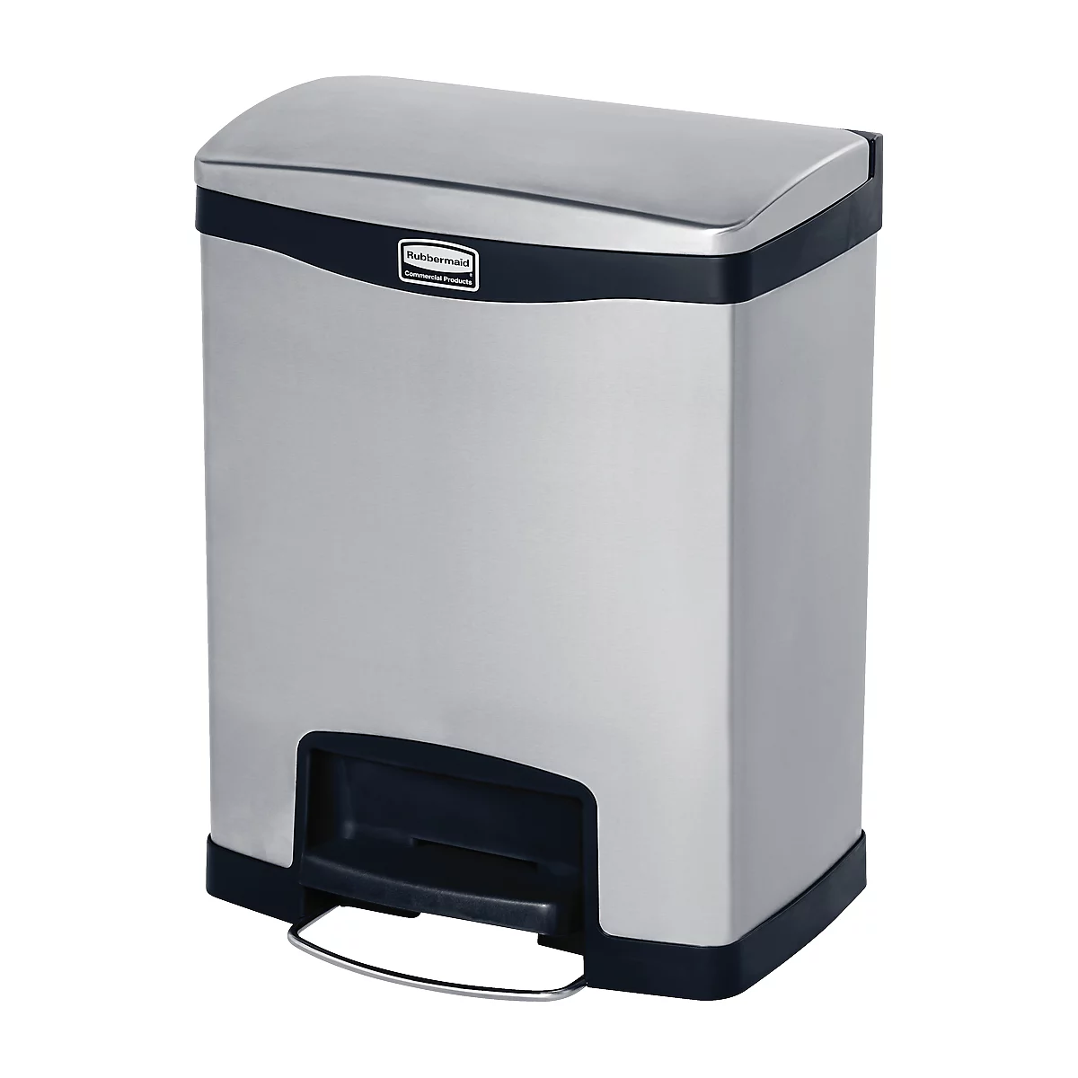 Slim Jim Step-ON Tretabfallbehälter, aus Edelstahl, 30 Liter, schwarz